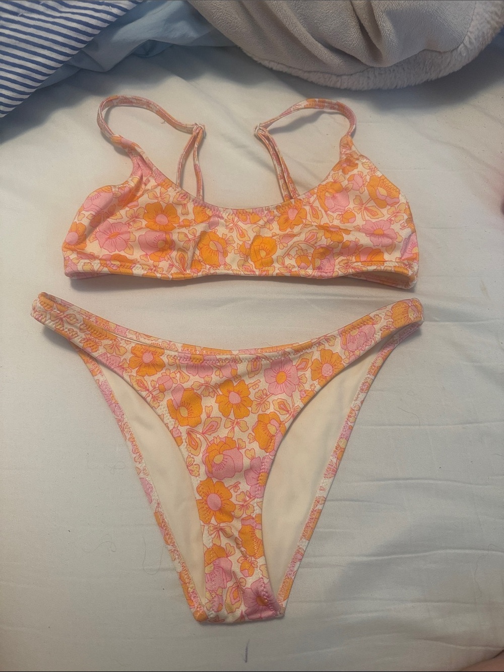 Triangl Floral Pink & Orange Bikini Set